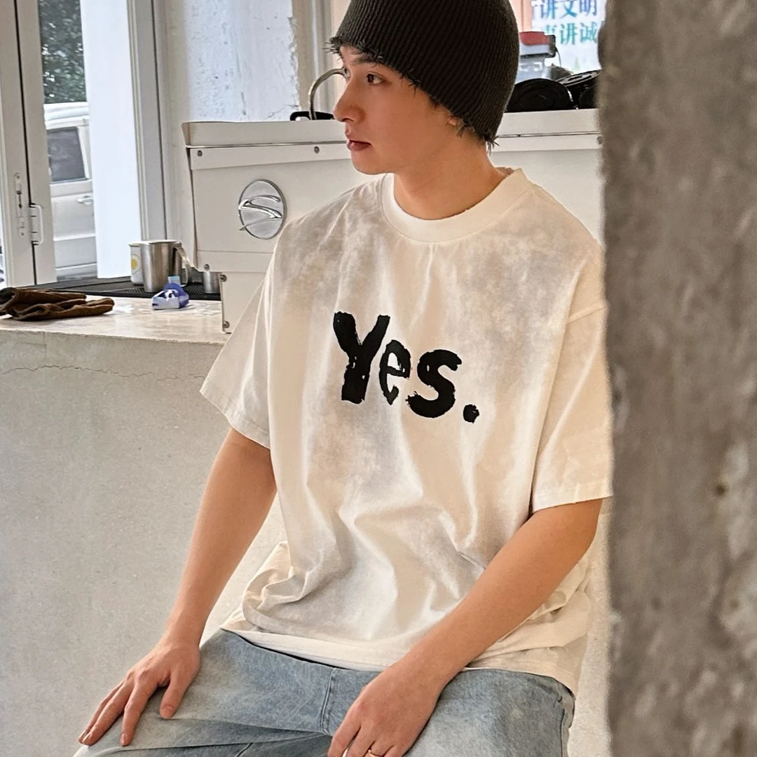 男士夏季短袖情侣穿搭潮流男装痞帅ins欧美上衣重磅t恤衣服休闲