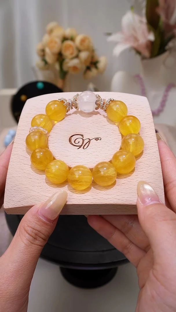 未镶嵌手串水晶黄萤石水晶手串