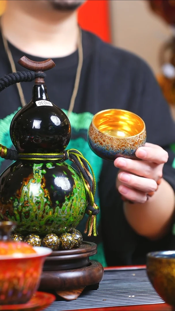 【闪购商品】JH030非遗大漆漆器+蓝白内金主人杯