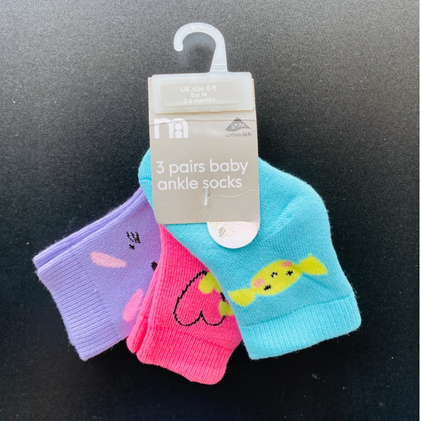 新生婴儿0-3个月必买用品女婴儿加厚袜子冬季0-6个月宝宝毛圈袜厚