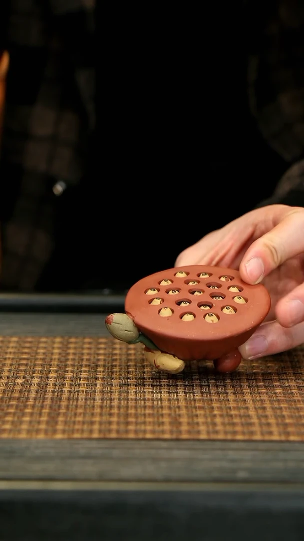 【闪购商品】紫砂茶壶5莲子盖置 茶宠