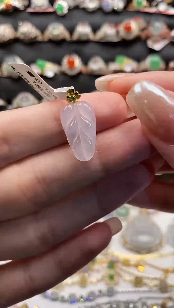 18K金镶嵌戒指翡翠天然A货翡翠55