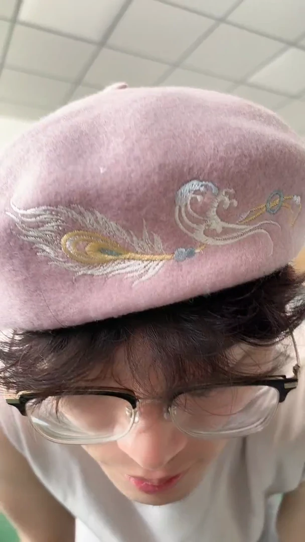 粉色贝雷帽均码