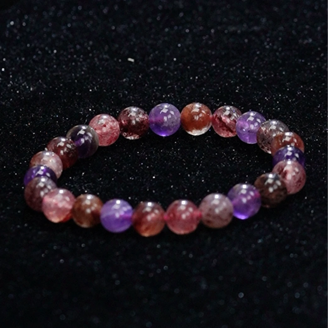 满矿黑加仑水晶多宝手串约7mm-8mm（多样性发其一）