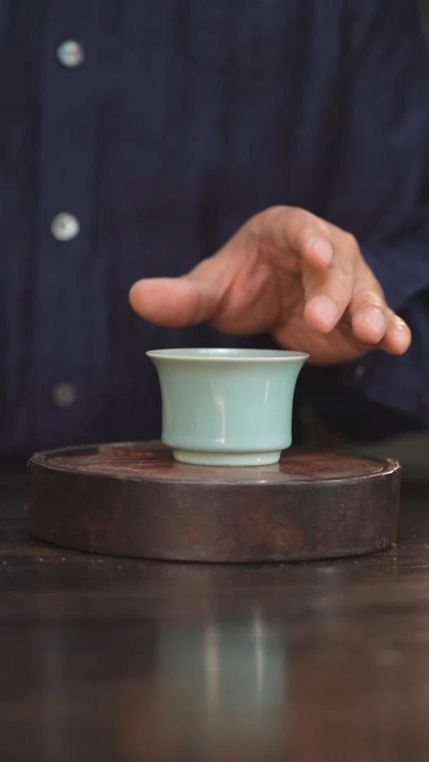 【闪购商品】杯4柴房陶瓷丨薄荷绿色马蹄杯