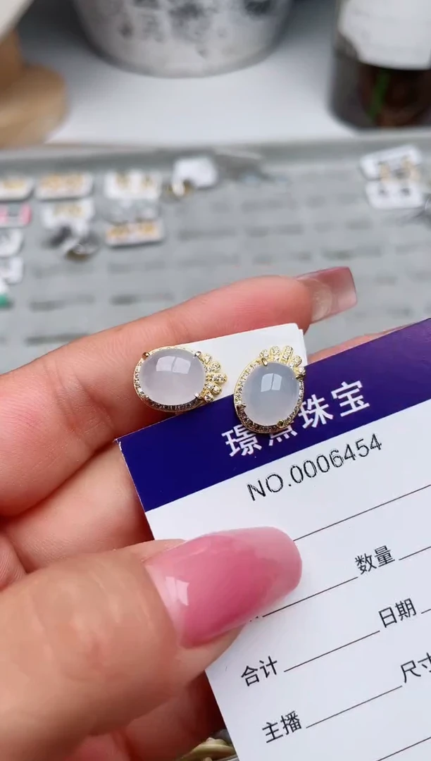 翡翠银S925镶嵌吊坠(不含链)、