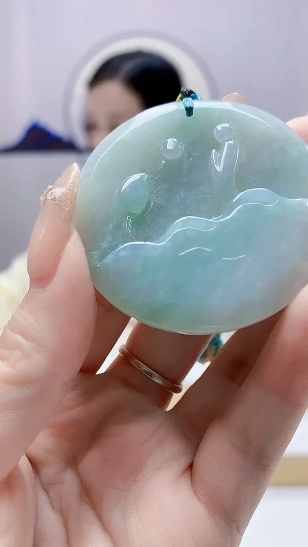 未镶嵌定制翡翠4852DD-毛货挂件14