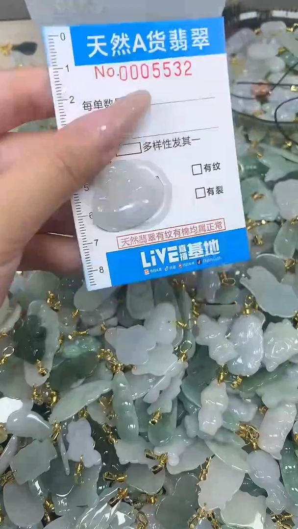 翡翠未镶嵌颈饰净货挂件-5532
