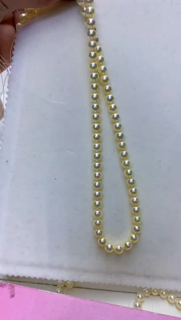 【闪购商品】海水珍珠饰品未镶嵌6-7羽皇金满珠链