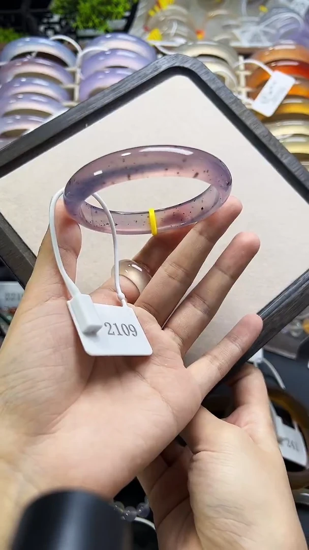 手镯玛瑙/玉髓未镶嵌58-60圈口满天星帝王紫