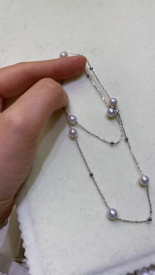【闪购商品】淡水珍珠项链未镶嵌满天星项链