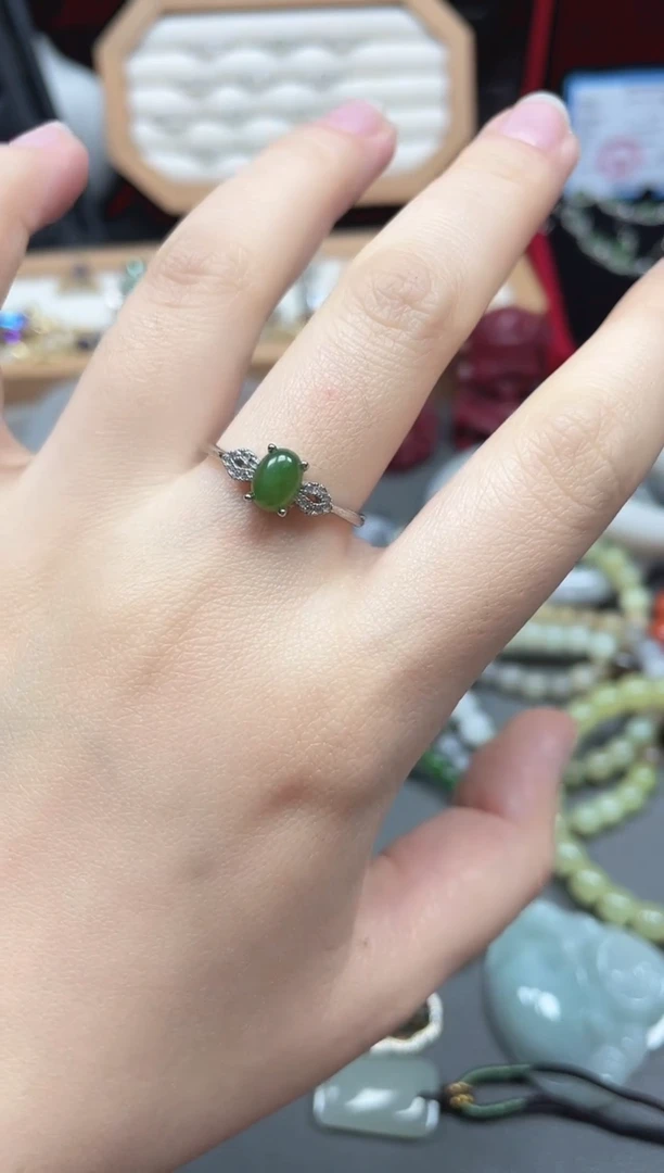 未镶嵌戒指和田玉（碧玉）多样性发货拍一发一