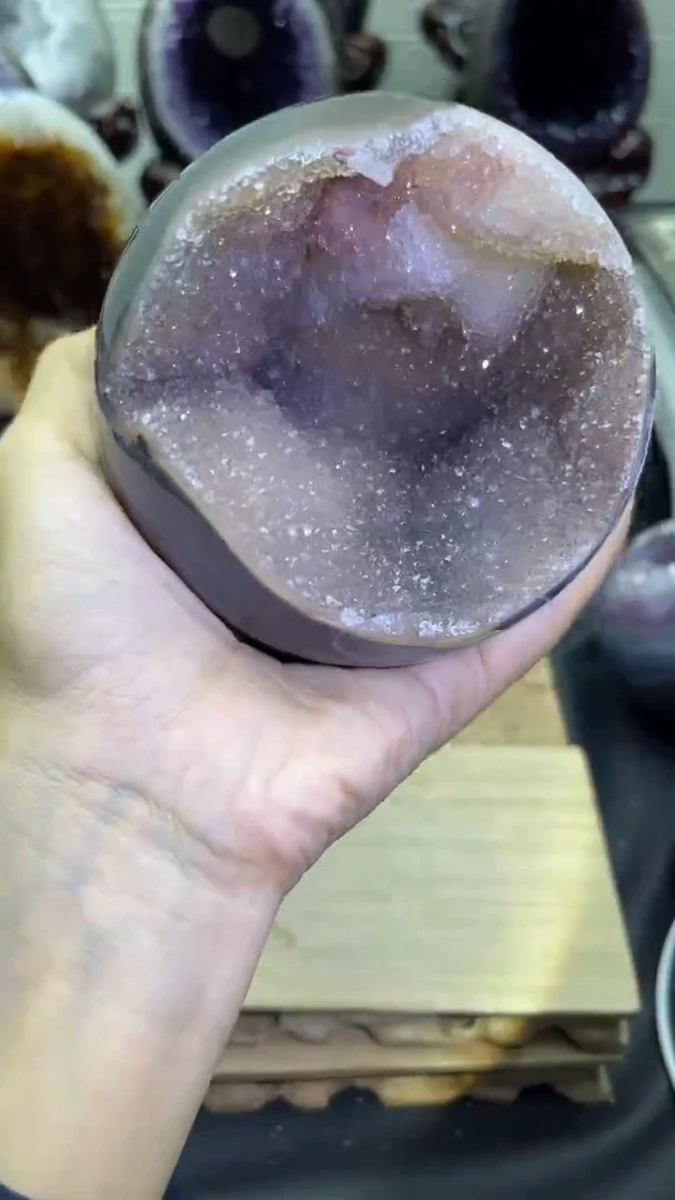 未镶嵌大型摆件（非配饰）紫晶623号开口笑