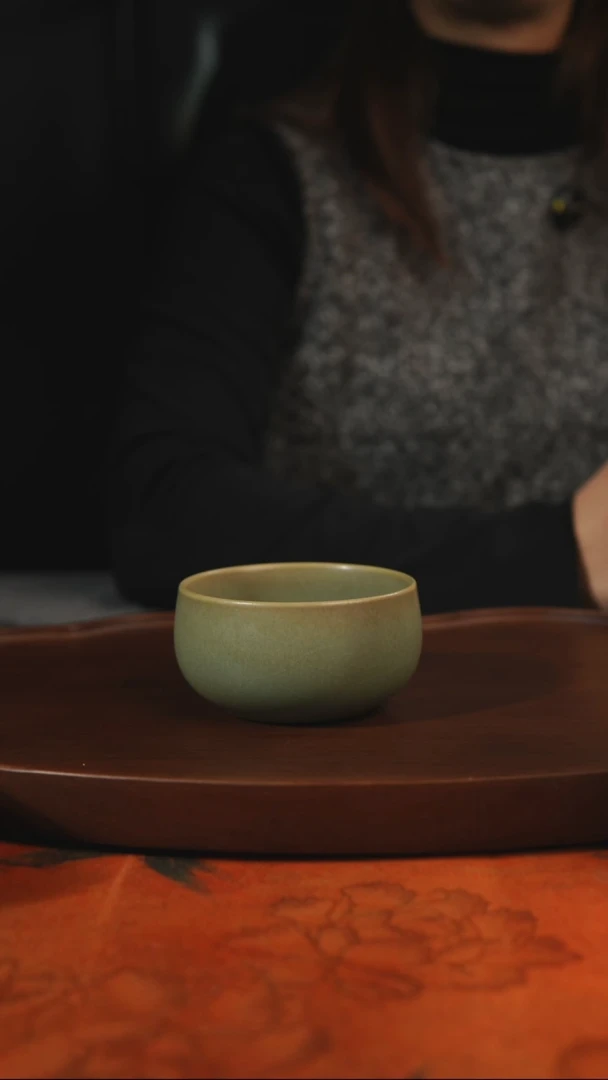 杯子若**7禅定 柴烧 汝州原产地原矿仿古老釉