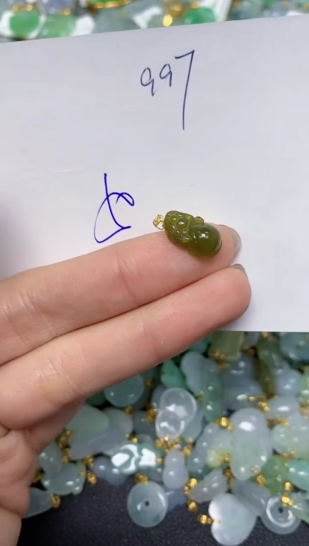 【闪购商品】翡翠颈饰18K金镶嵌 天然翡翠A货