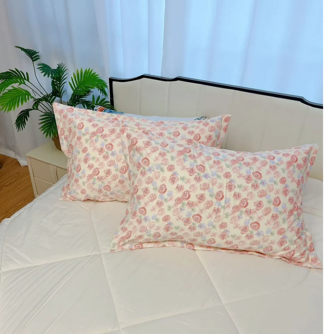 枕套一对 斜纹柔软加密舒适透气【玫瑰花海】