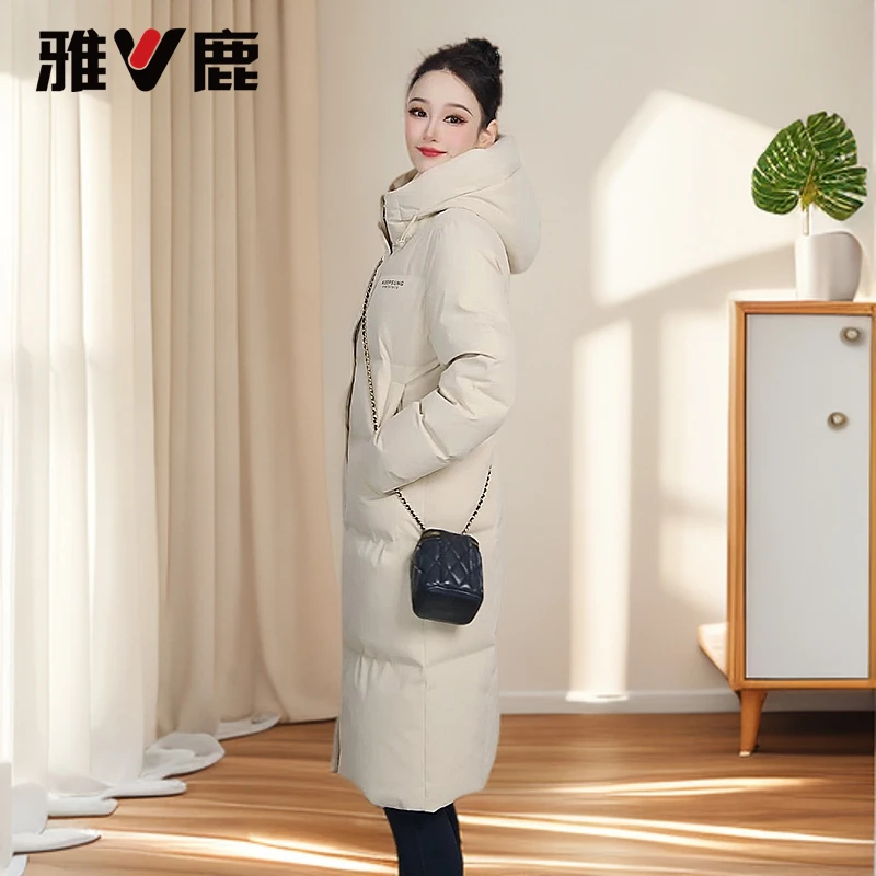 雅鹿【反季清仓】羽绒服2025爆款冬日穿搭保暖冬季保暖白色羽绒服女