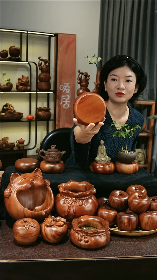木12公分厚5公分MB061-4福鼓底座摆件小号加厚微瑕随缘发其一1978