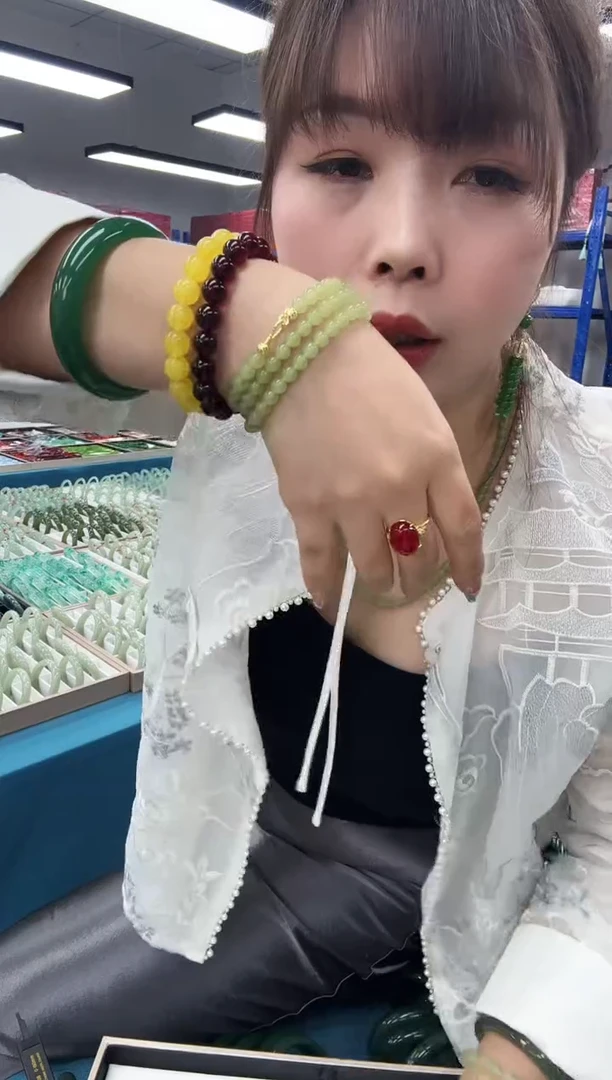 未镶嵌手链和田玉6mm三圈