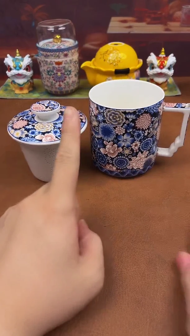 陶瓷茶具摆件旅行套组