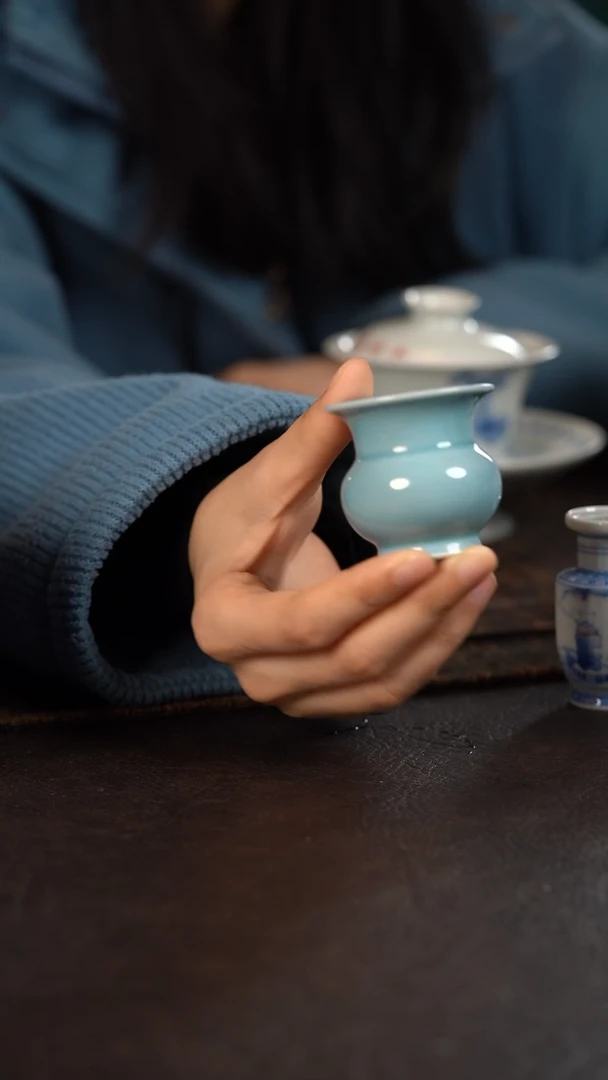 【闪购商品】杯聚澜堂天青渣斗盖置