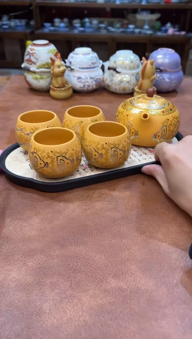 真的很便宜会开片的旅行茶具