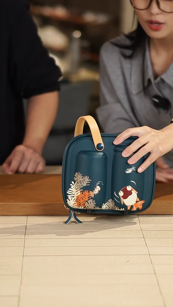 容月·随身装茶具四件套丨琉璃蓝