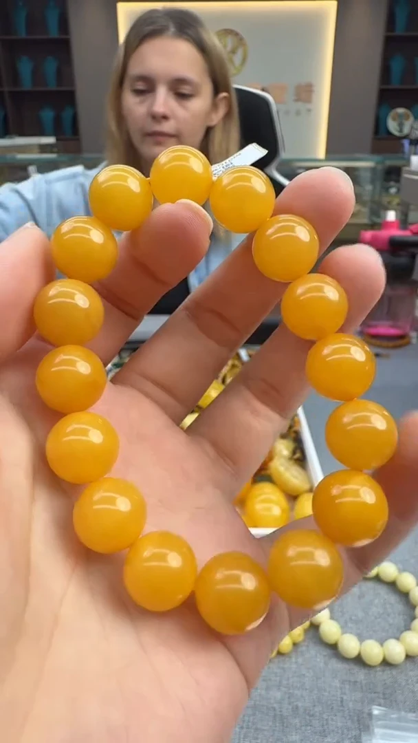 手链琥珀未镶嵌假一罚三秒拍号135