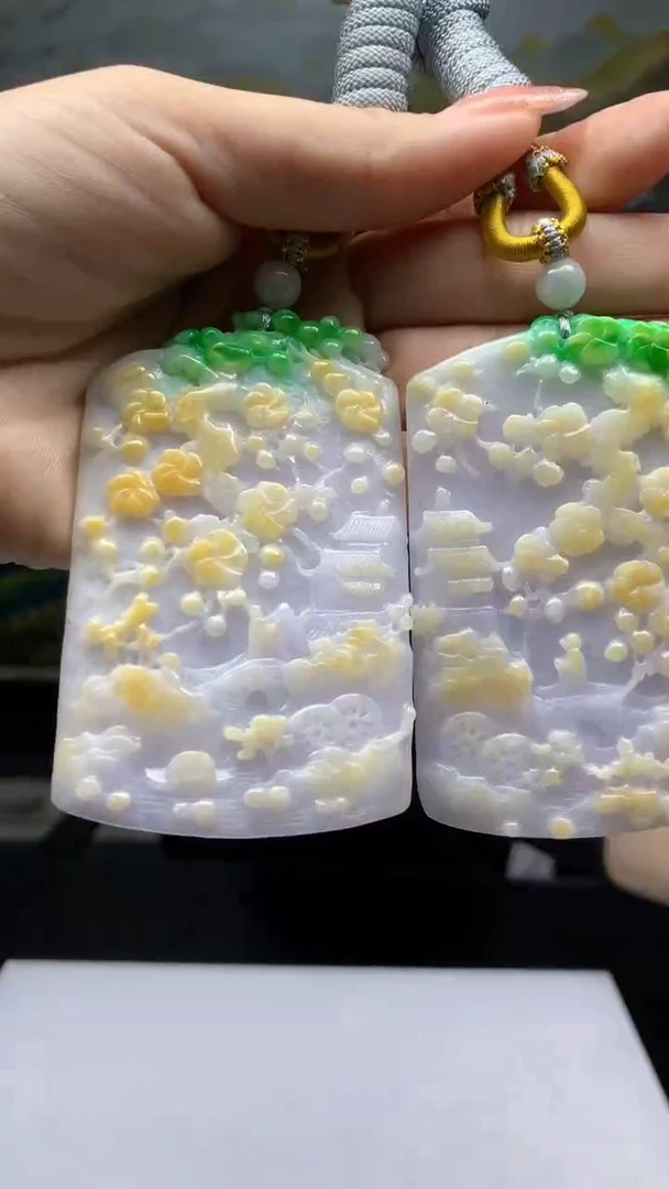 【闪购商品】定制翡翠未镶嵌1064ry-毛货挂件72