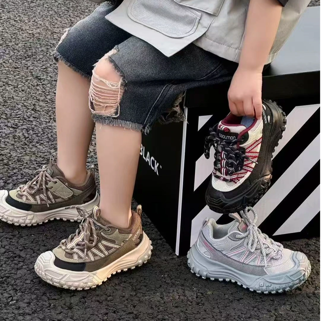 SUSU【户外登山】儿童户外运动防踢耐磨包头网面透气登山鞋