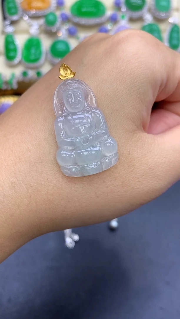 颈饰18K金镶嵌翡翠179-中国好珍宝