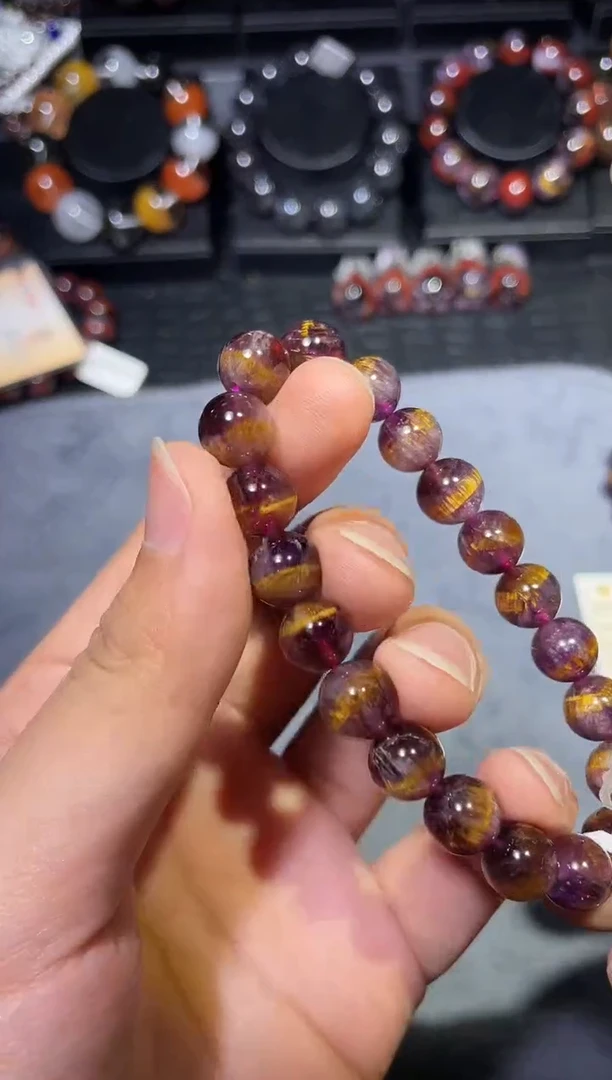 【闪购商品】水晶手链未镶嵌紫钛单圈A9.5（多样性发其一）