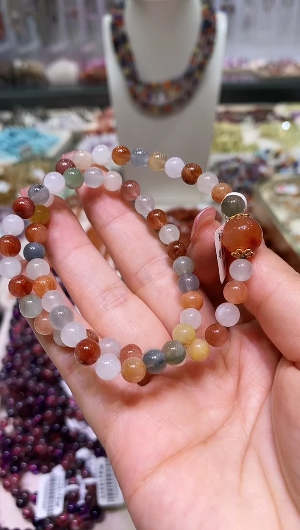 未镶嵌手链水晶多样性发其一兔毛6+