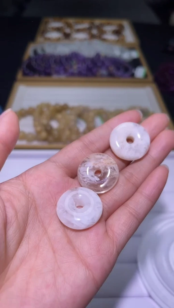 颈饰未镶嵌水晶J092-雪花幽灵平安扣-多样性发其一