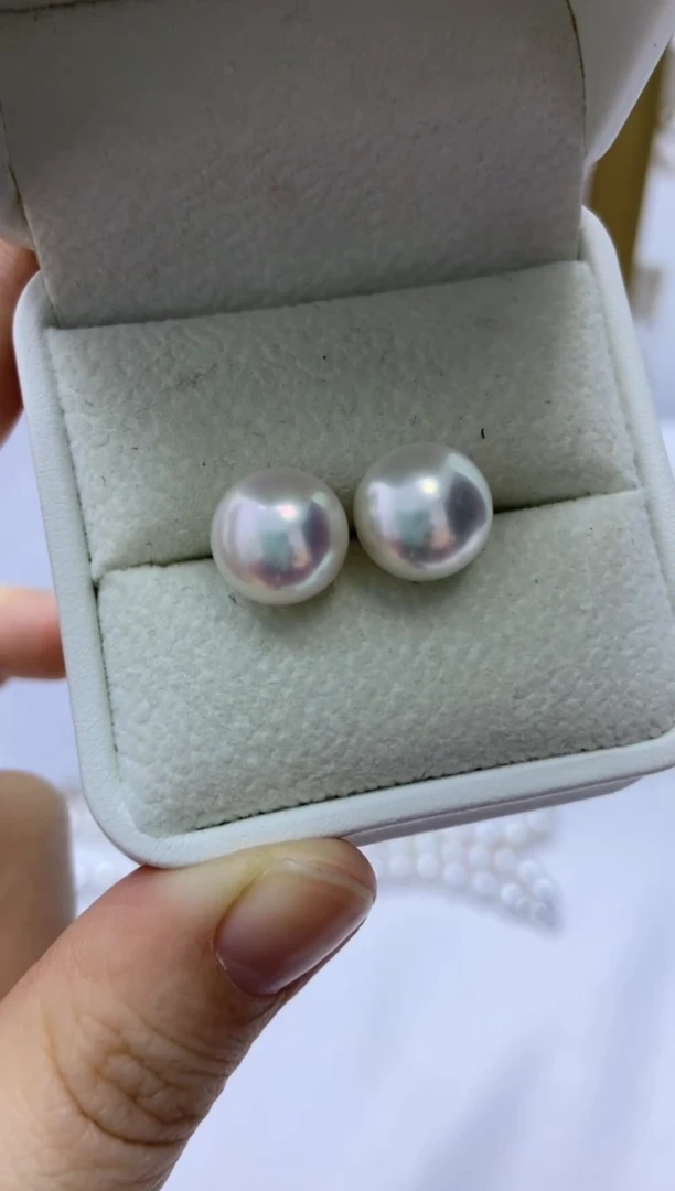 银S925镶嵌耳饰淡水珍珠42