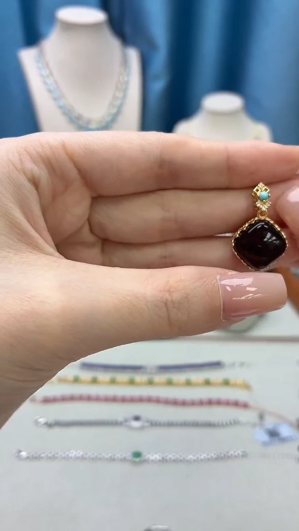 血珀吊坠(不含链)银S925镶嵌430JH0101产品一个（多样性）