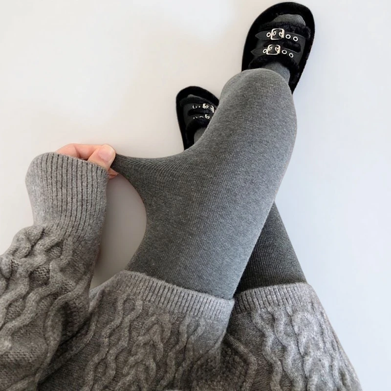 秋冬打底裤300G高腰收腹提臀微压塑形美腿显瘦竖纹加绒加厚连裤袜