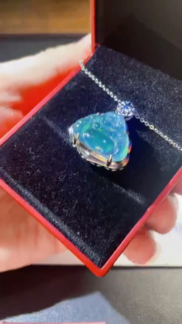 翡翠合金颈饰佛公11