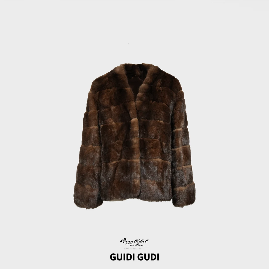 GUIDI GUDI【榛果微醺】秋冬复古气质百搭外套/黄加蓝