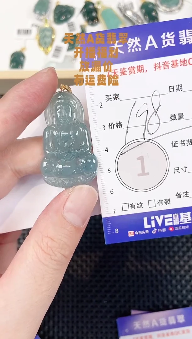 颈饰未镶嵌翡翠天然A货翡翠挂件