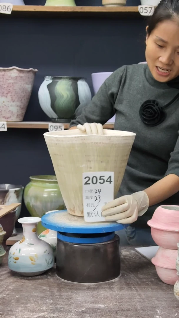 江西景德镇花盆微瑕2054