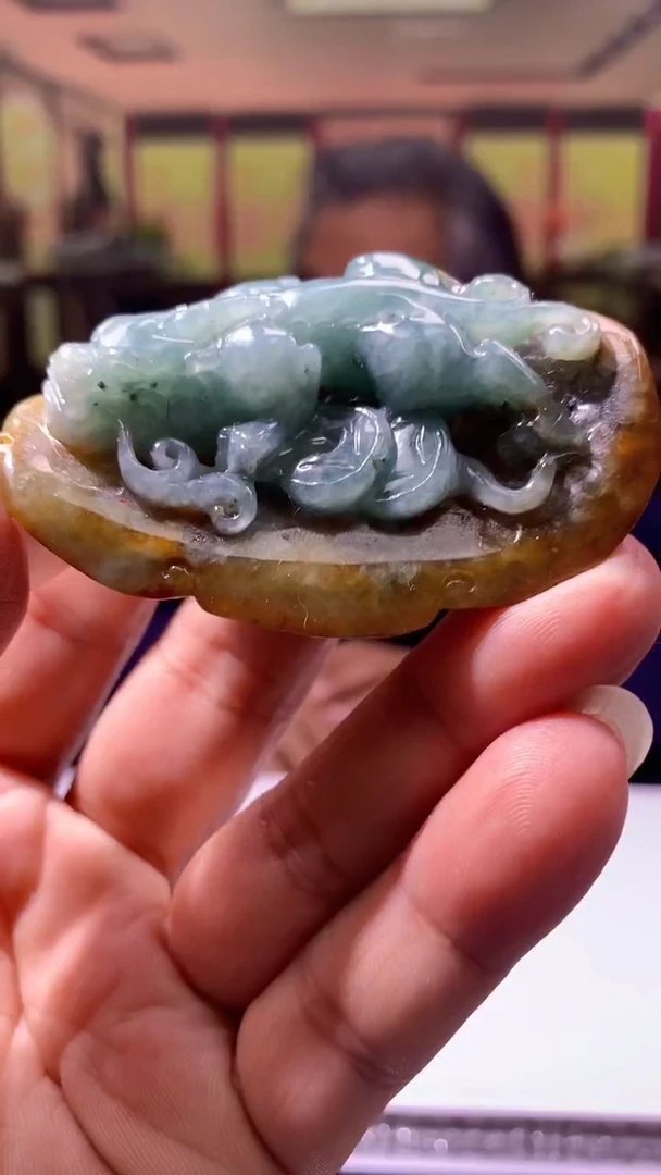 【闪购商品】定制翡翠未镶嵌1091hn-毛货挂件19