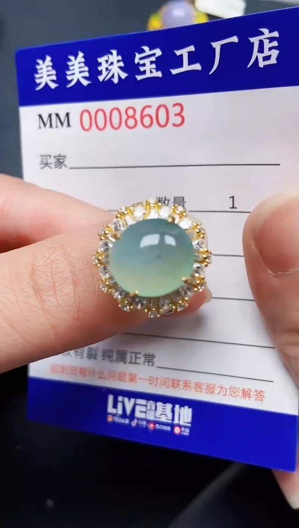 翡翠银S925镶嵌颈饰8603