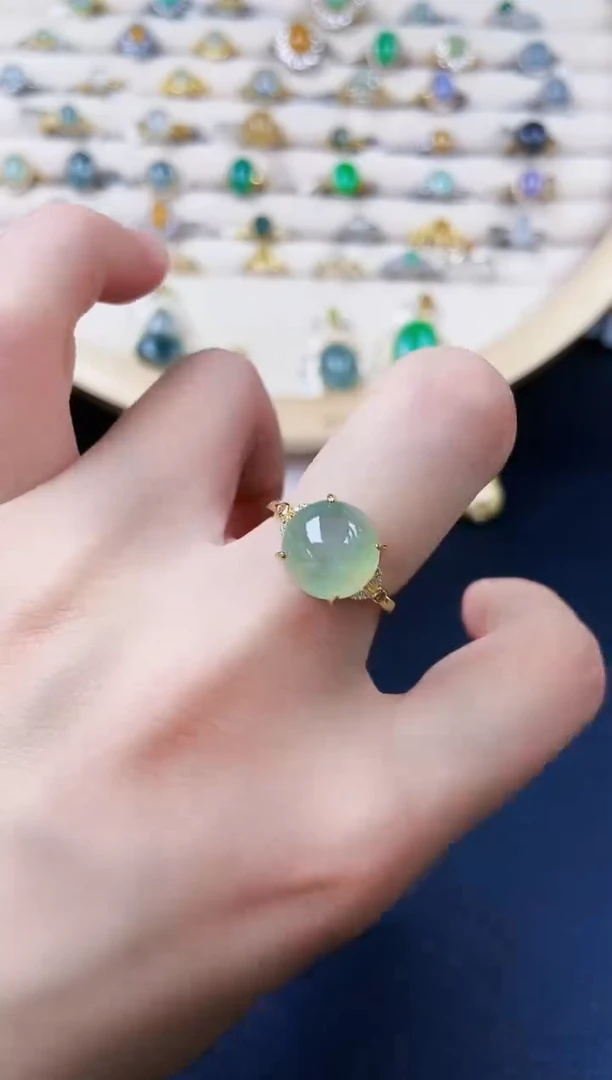 【闪购商品】翡翠戒指银S925镶嵌5454686