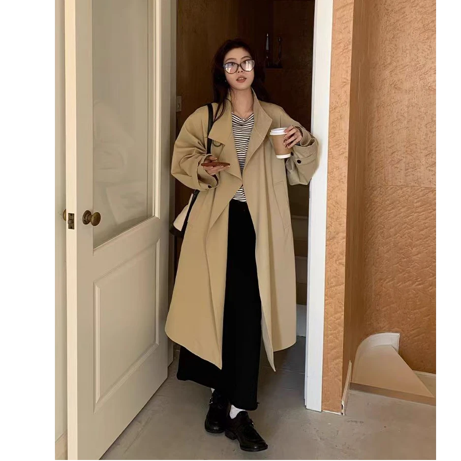 【现货秒发-NAZ微胖定制】立领气质廓形显瘦大衣
