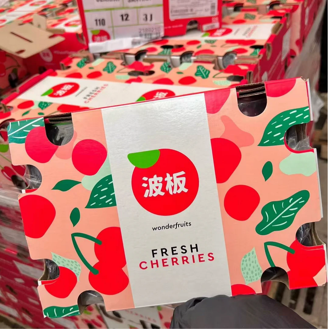 波板 海运智利车厘子拉宾斯 4JDD5斤、10斤 净重 表妹 内附果径卡