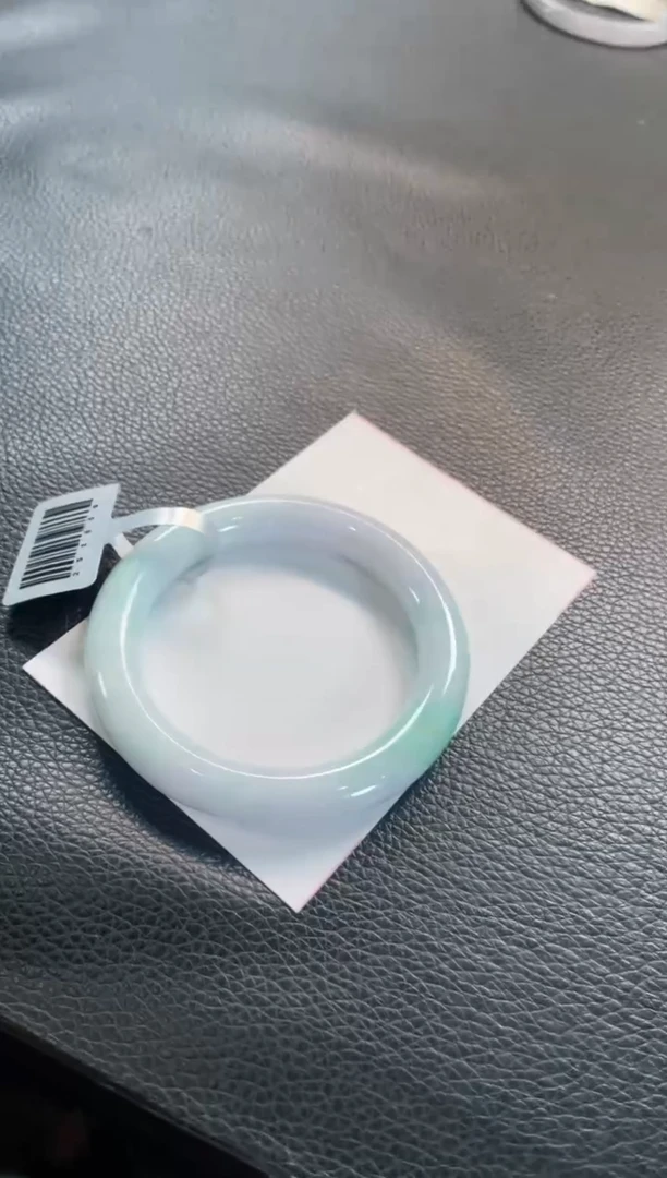 未镶嵌手镯翡翠53号链接 有纹裂 53圆条