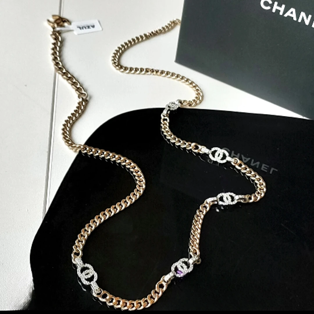 未使用 Chanel/香奈儿 长款五花满钻双C毛衣链/香选