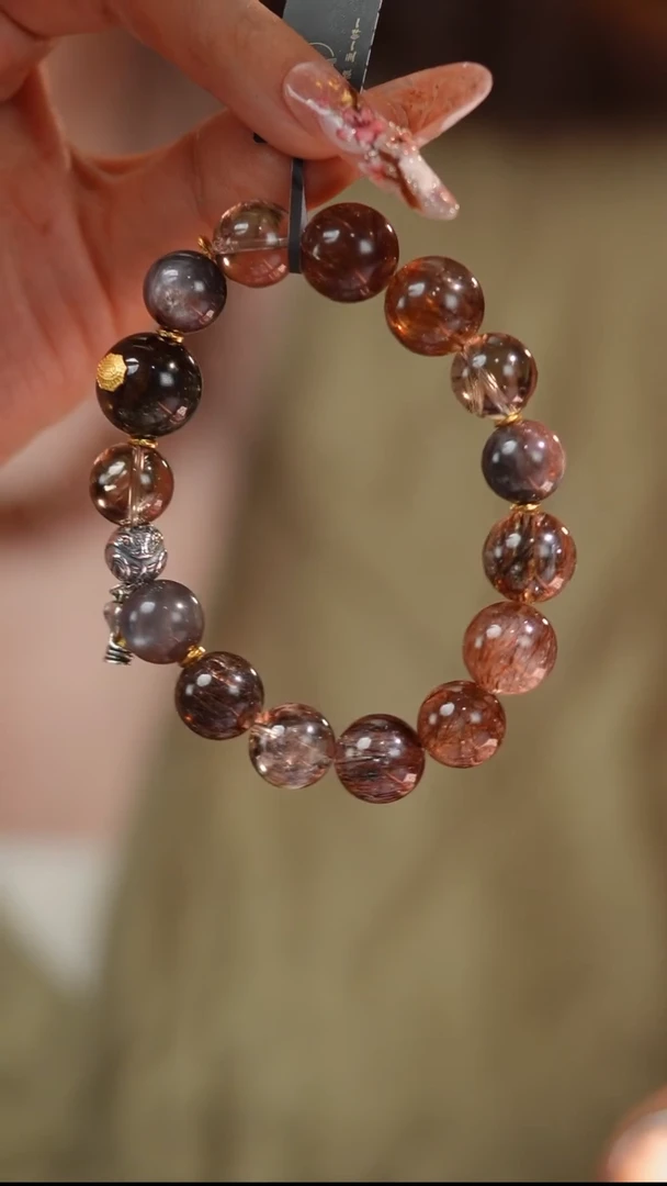 【闪购商品】水晶手串未镶嵌E1228W 债必清黑金超七手串