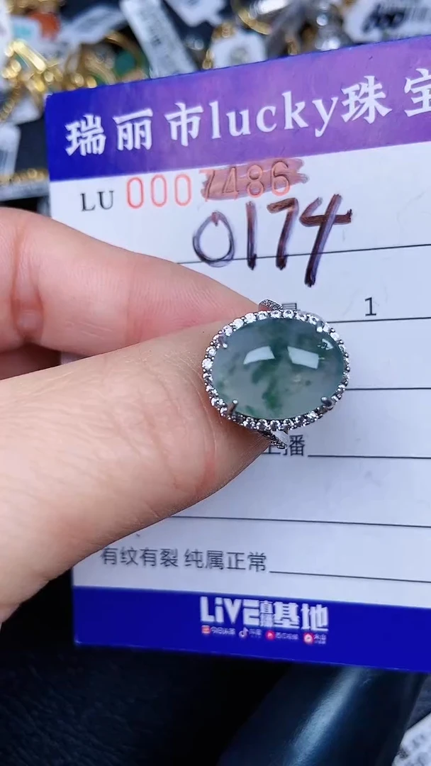 颈饰银S925镶嵌翡翠0174